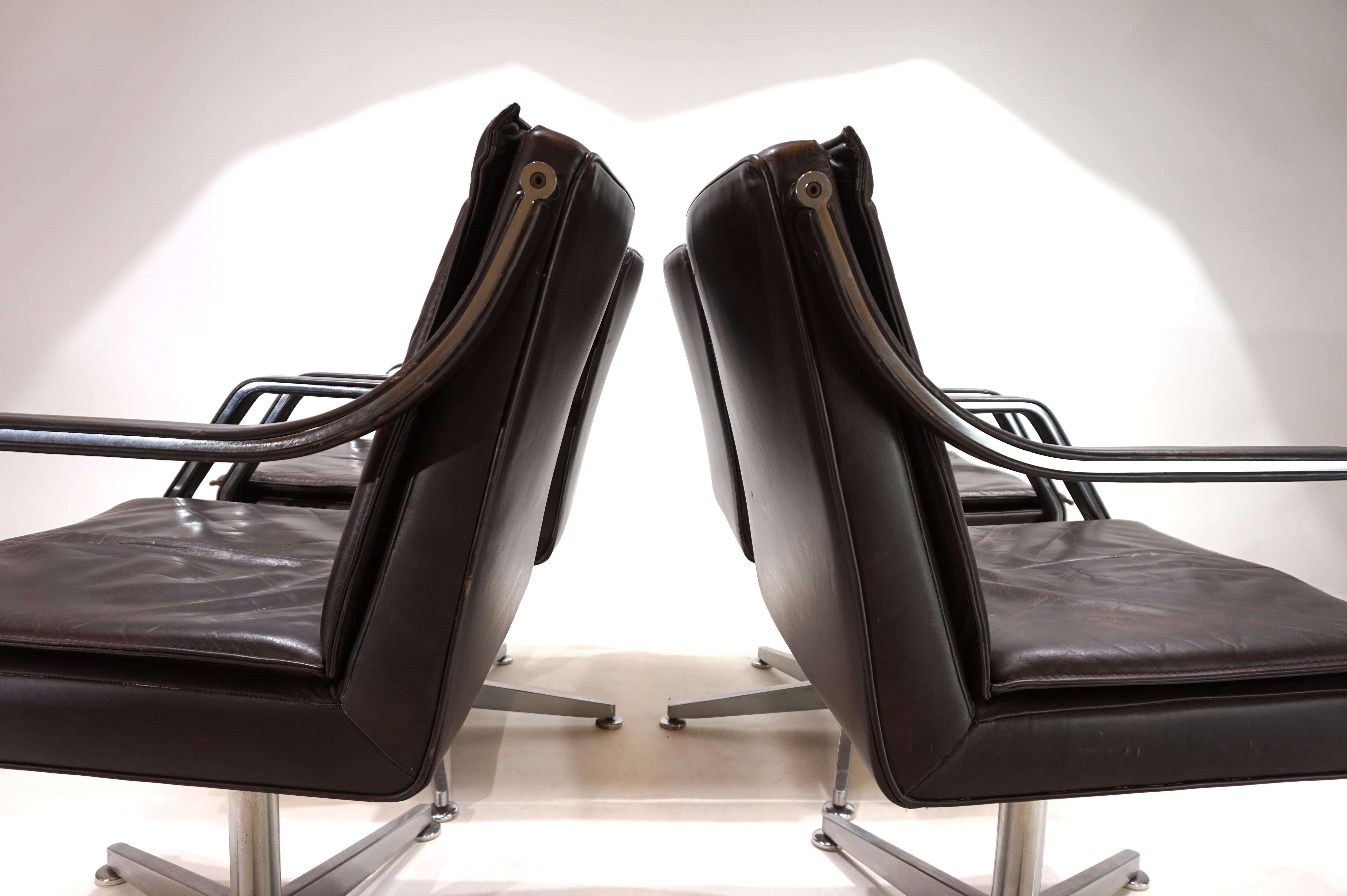Art Collection set of 4 office chairs by Rudolf Berndt Glatzel for Knoll 2