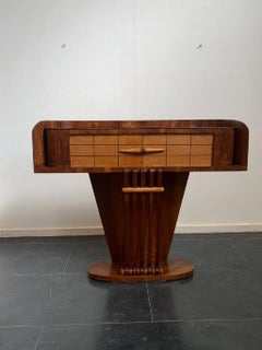 Art Coscole Table in Walnut with Rosewood Threads, 1930s