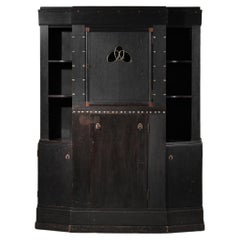 Antique Art craft furniture from the 20s in blackened oak attributed to Josef hoffmann 