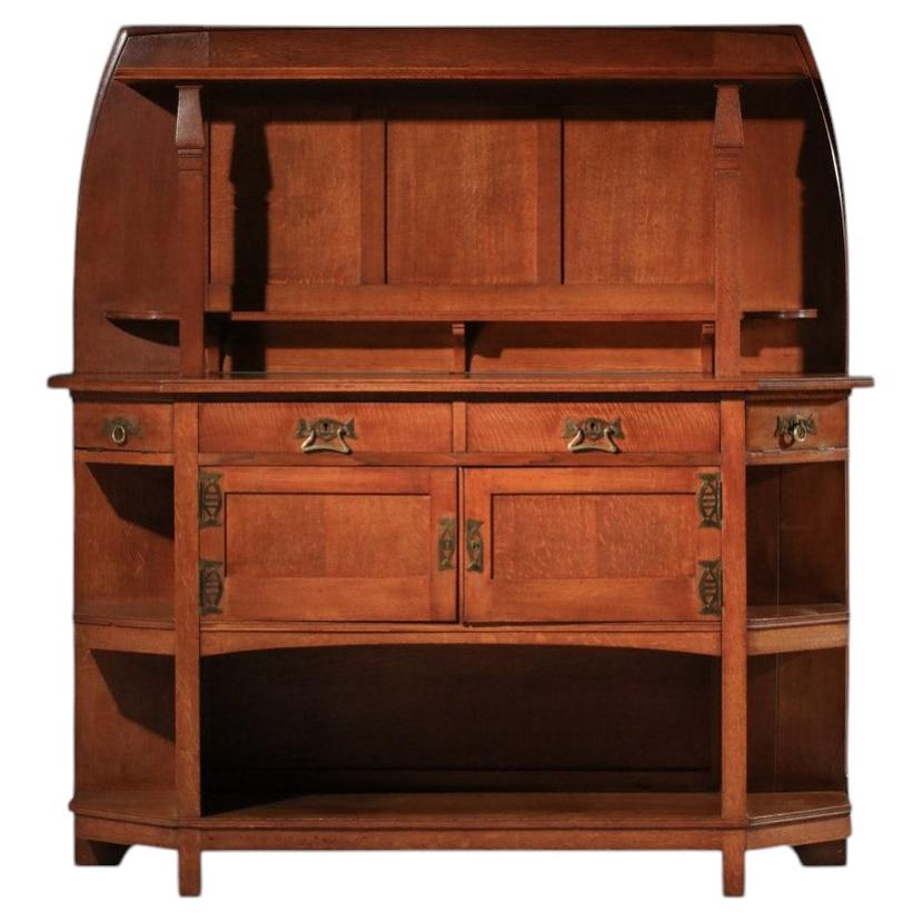 Art & Craft oak sideboard from the 1920s, Art Nouveau style