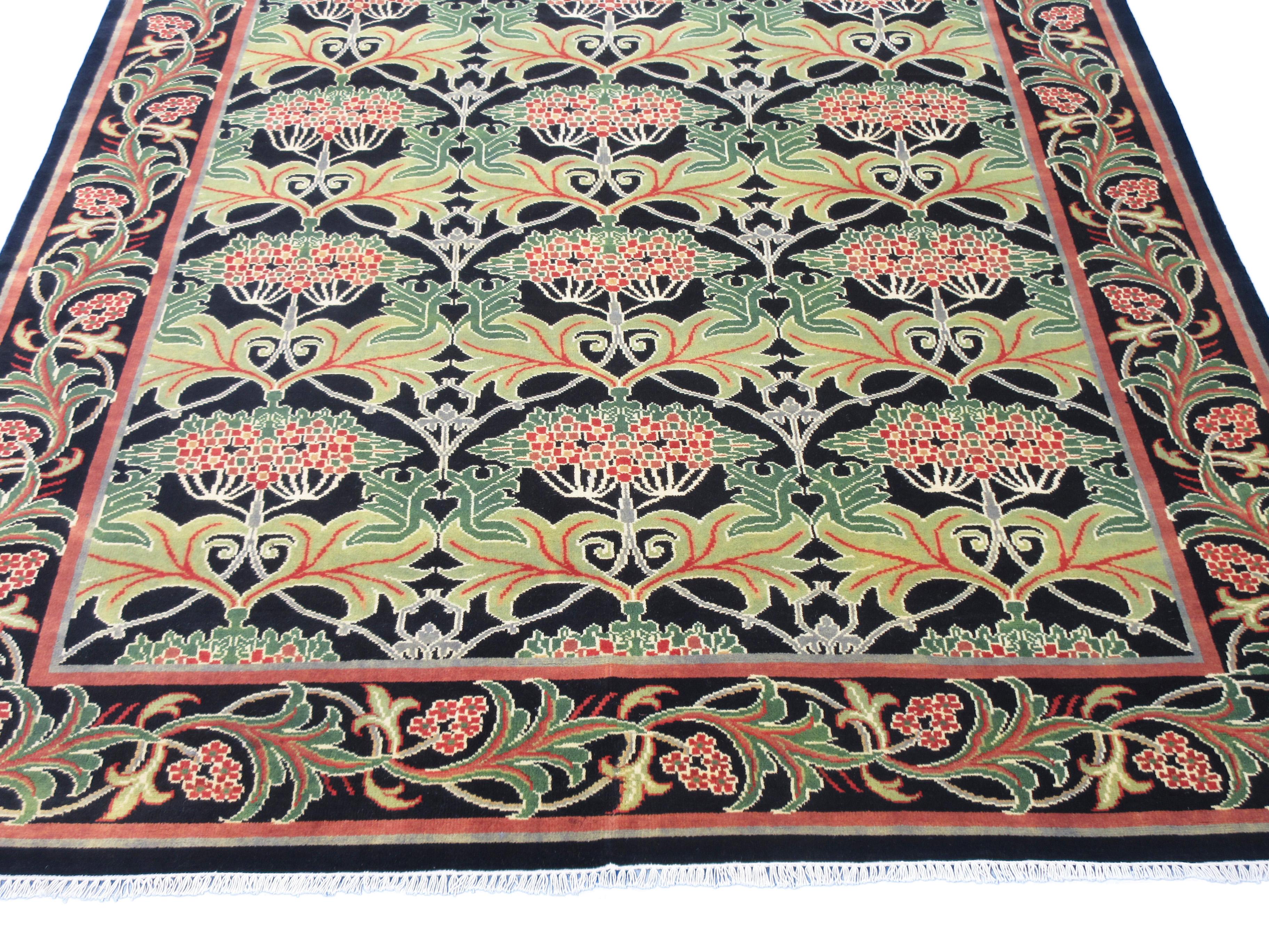 Hand-Knotted Art & Craft Rug For Sale