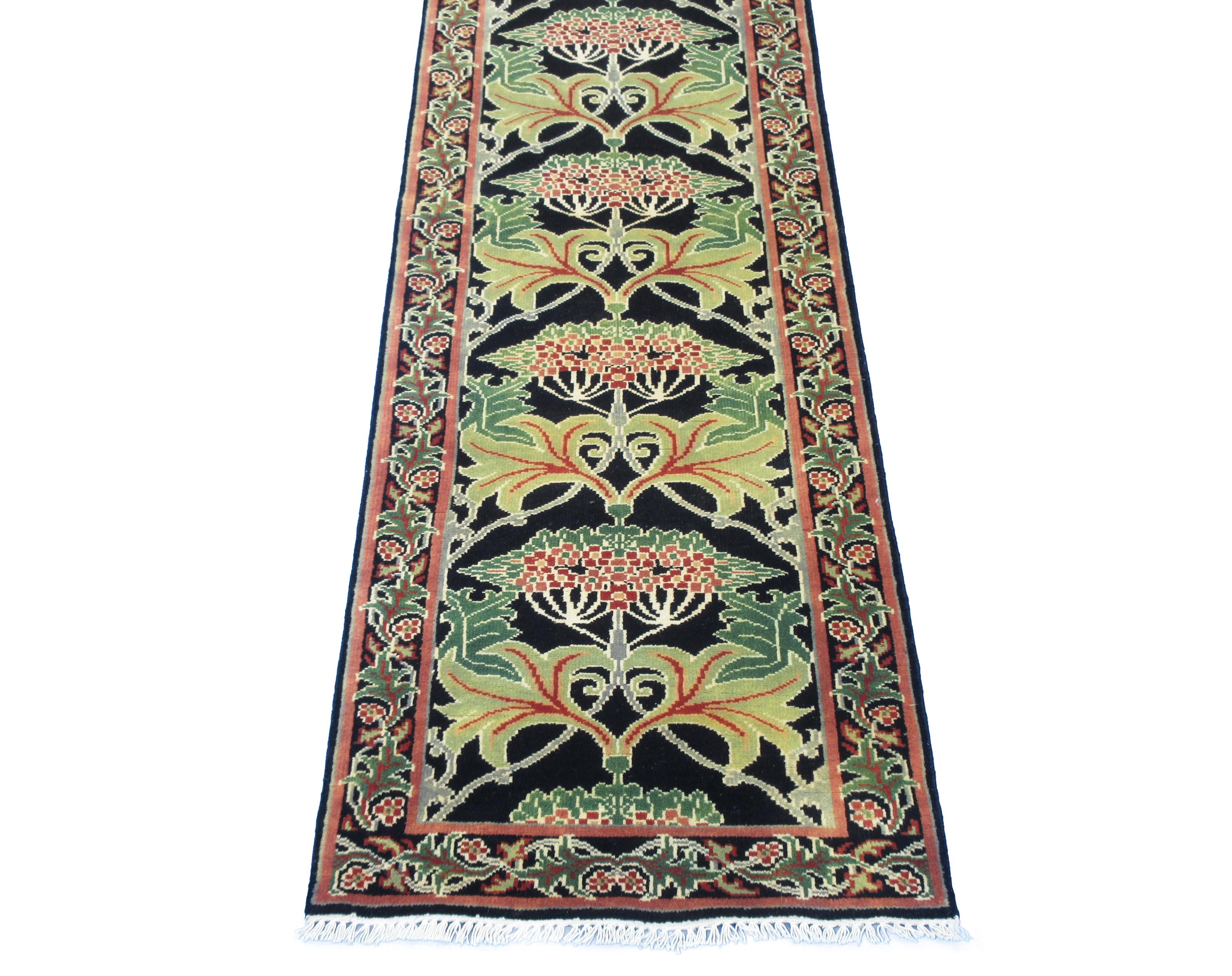 Hand-Knotted Art & Craft Runner For Sale