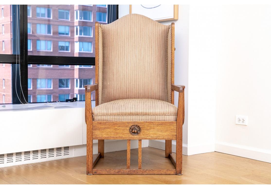 Unknown Art & Crafts Oak Lounge Chair Attributed To Heal And Son C.1900 For Sale