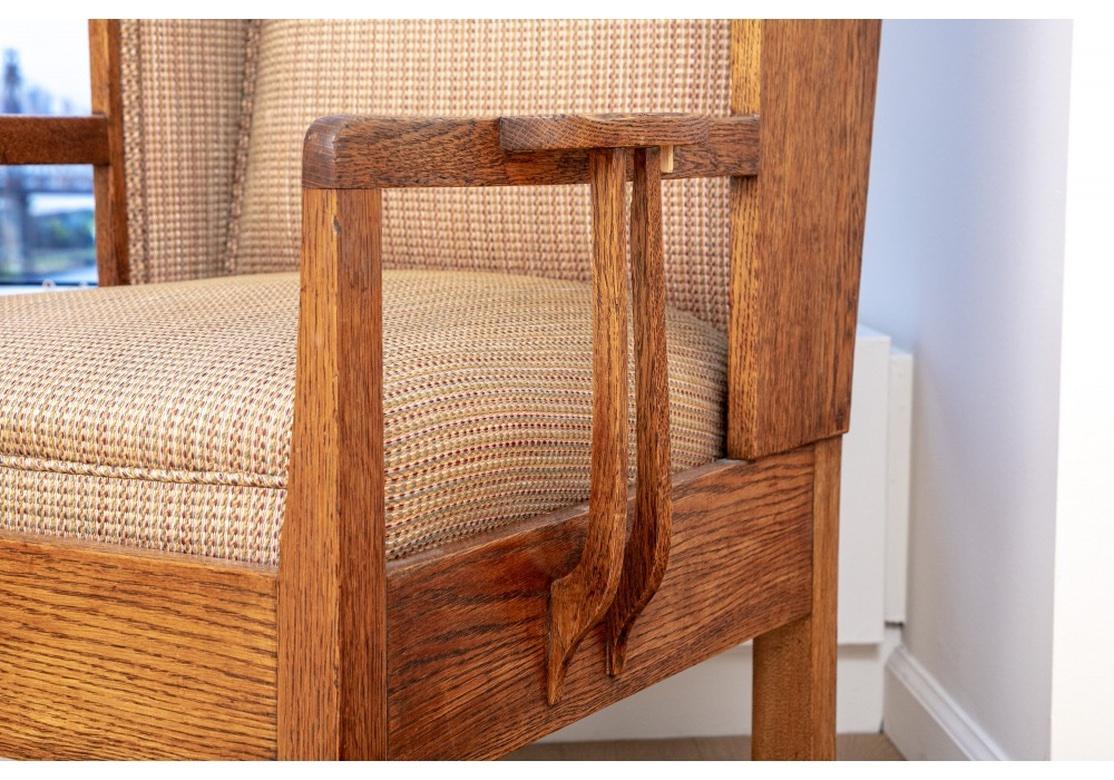 Début du 20ème siècle Chaise longue en Oak Craft Attribuée à Heal's et Son, vers 1900 en vente
