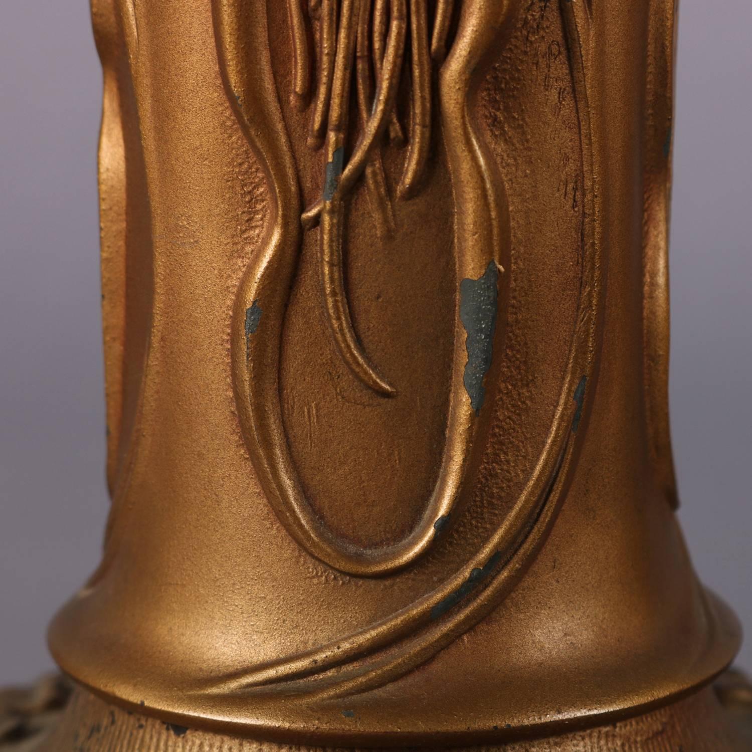 Art & Crafts Pittsburgh Reverse Painted Phoenix Table Lamp, circa 1910 2