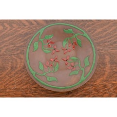 Art Crafts Shop Antique Hammered Copper and Enamel Plate, Circa 1905
