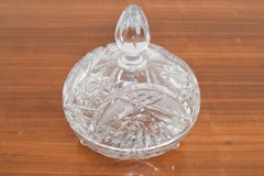 Art Cut Glass Jar, Bohemia Crystal, 1960s