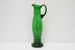 Art Czech Glass Pitcher, by Glasswork Novy Bor, 1930s