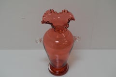 Tschechische Kunstglasvase, Novembery Bor, 1950er Jahre, von Glasswork