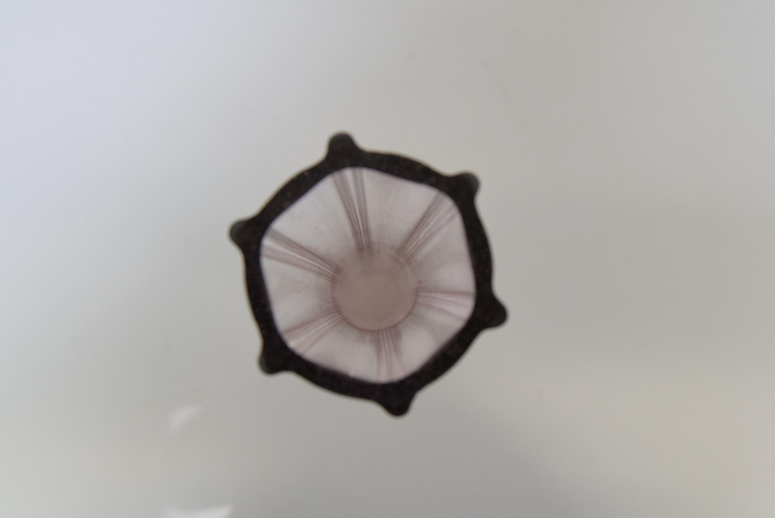 Tchèque Vase en verre tchèque d'art, par Glasswork, né en novembre 1950 en vente