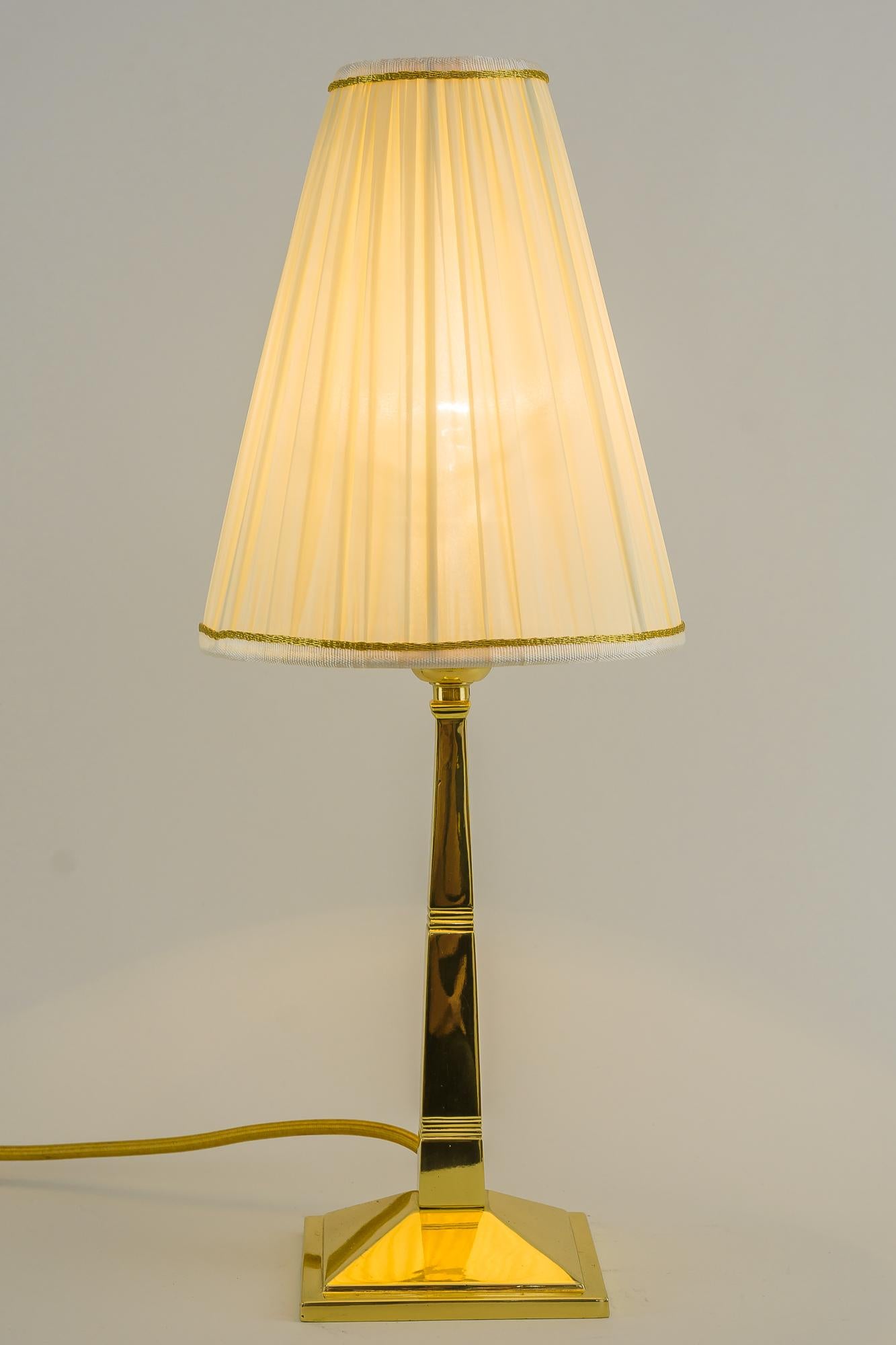 Art Deco Table Lamp Vienna circa 1920s with Fabric Shade For Sale 4