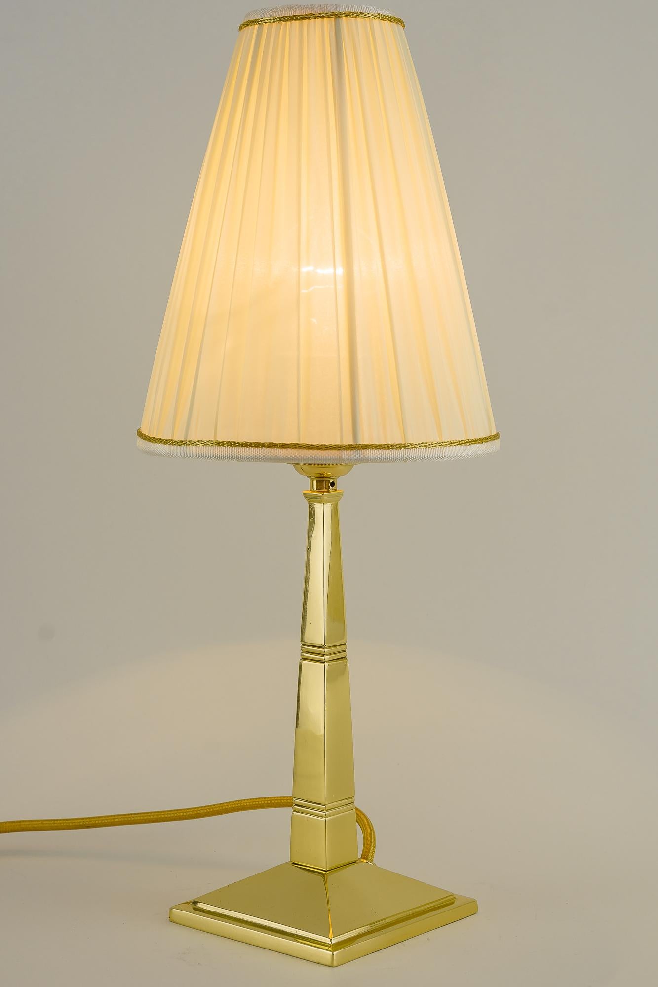 Art Deco Table Lamp Vienna circa 1920s with Fabric Shade For Sale 5