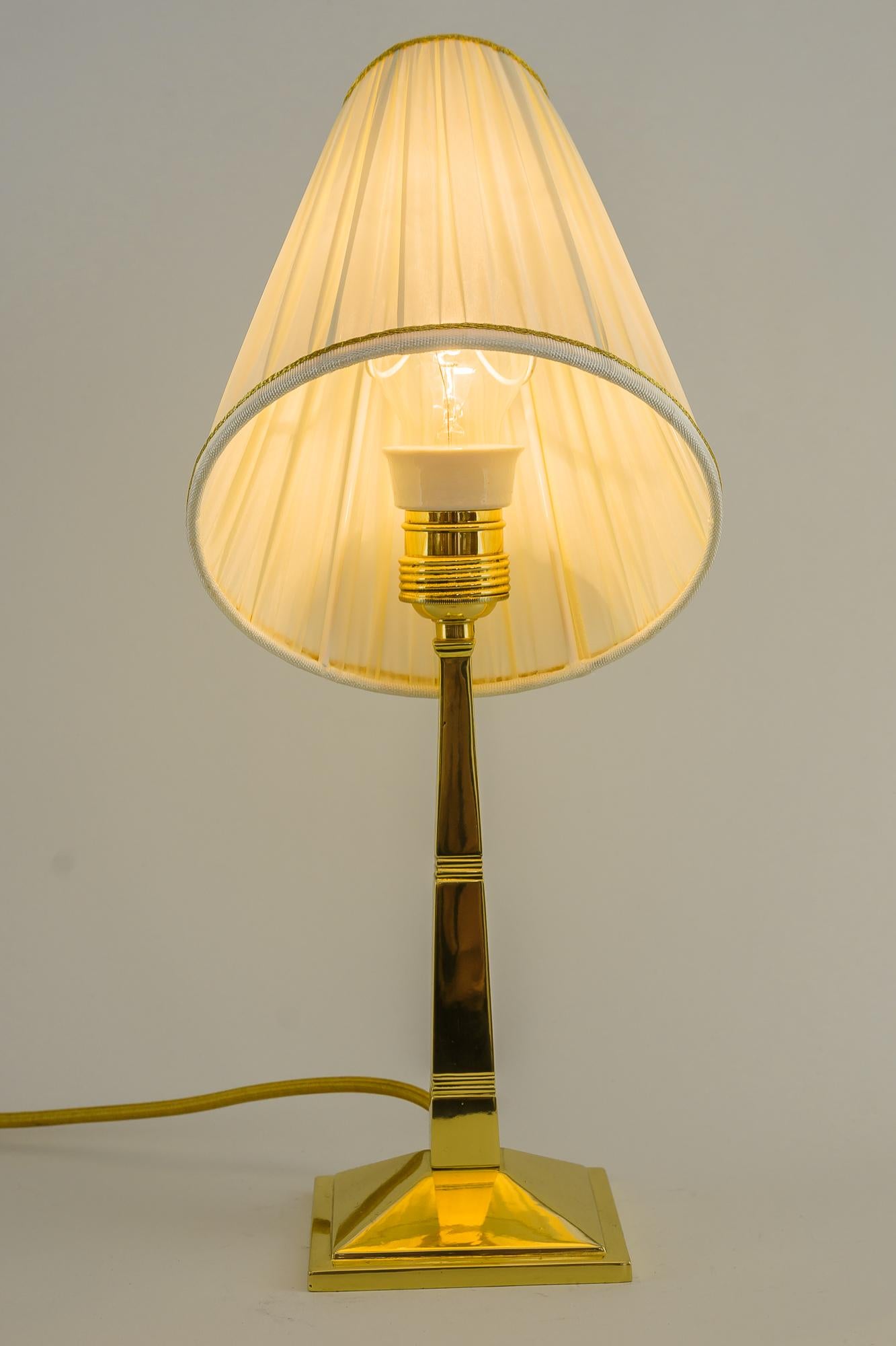 Art Deco Table Lamp Vienna circa 1920s with Fabric Shade For Sale 6