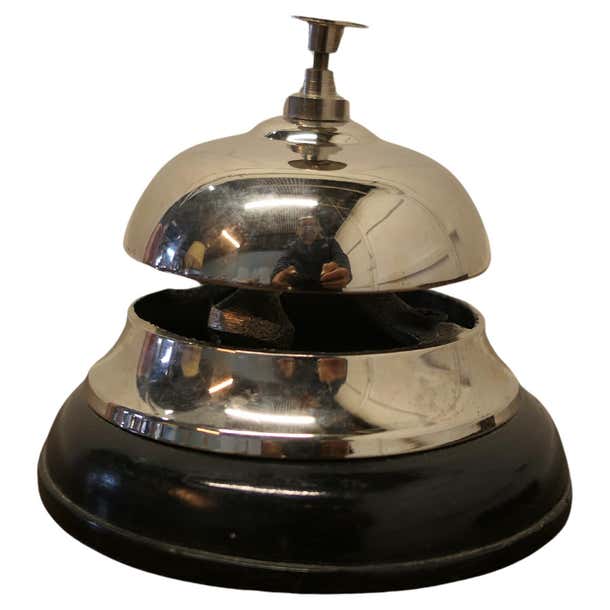 Art Dec Chrome Courtesy Counter Top Bell, Reception Desk Bell Made in ...