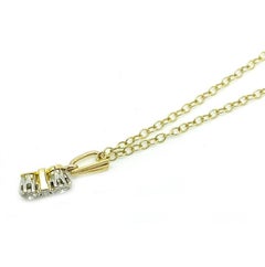 Art Deco 0.10ct Diamond 9ct Gold Necklace