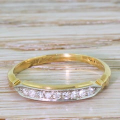 Art Deco 0.14 Carat Diamond Half Hoop Ring