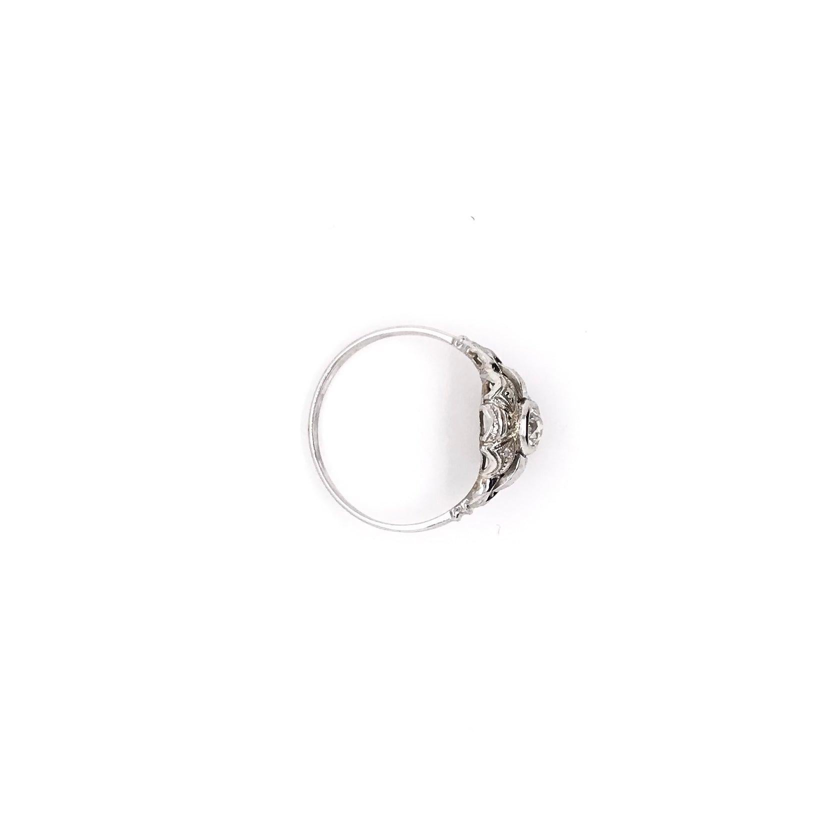 Art Deco 0.25 Carat Diamond Ring For Sale 2