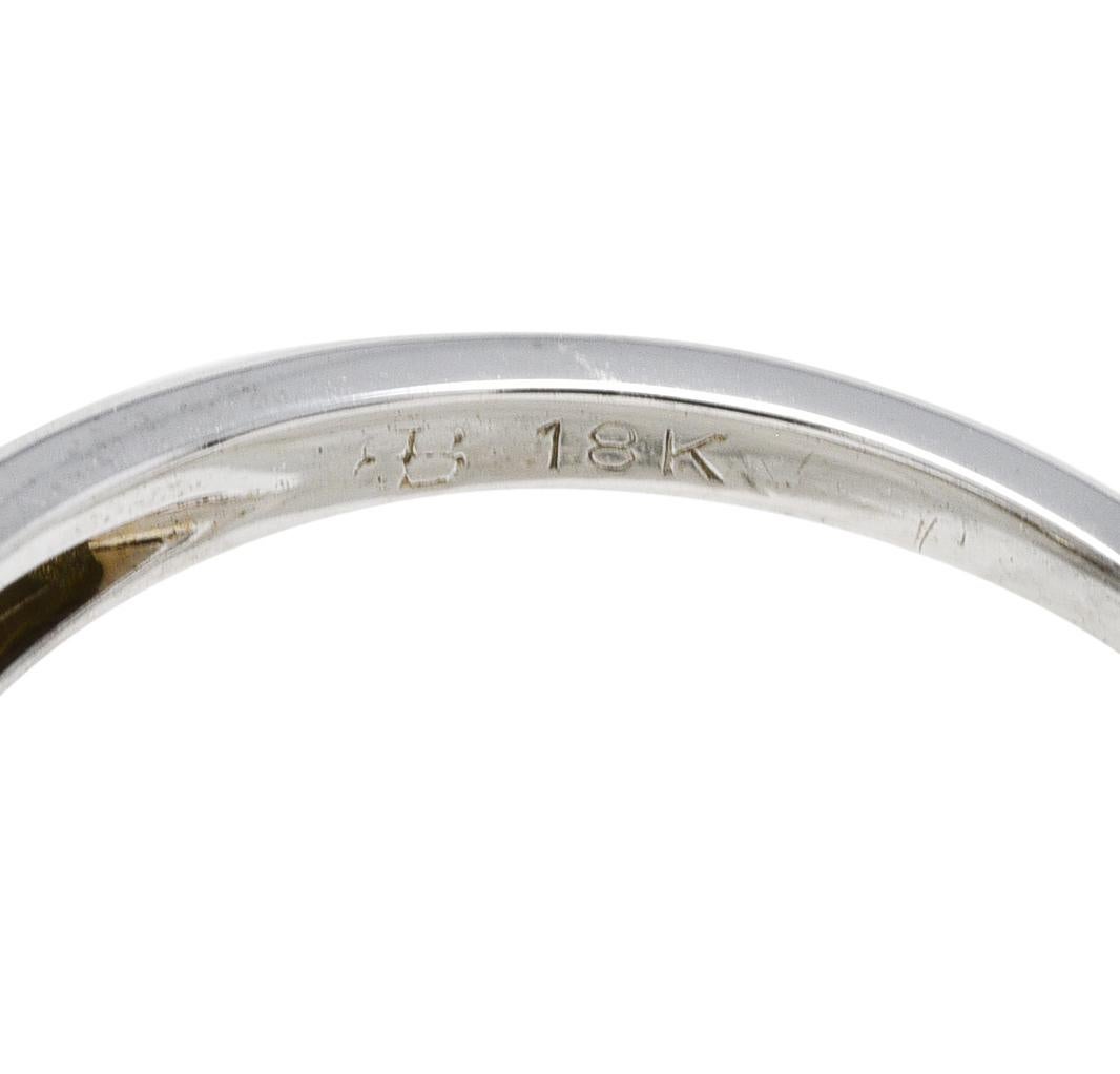 Art Deco 0.25 Carat Old European Cut Diamond 18 Karat White Gold Engagement Ring 3