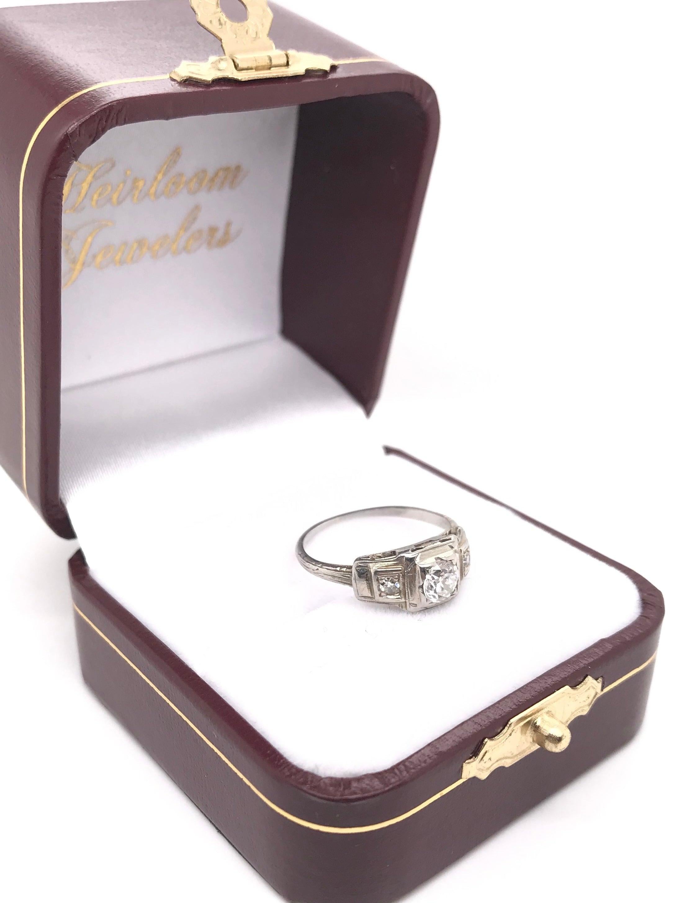 Art Deco 0.33 Carat Diamond Ring 6