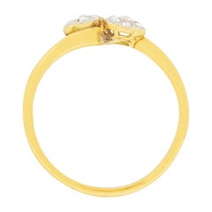 Art Deco 0.34 Carat Diamond Twin Daisy Cluster Ring, circa 1923