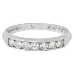 Art Deco 0.35 Carat Diamond and Platinum Half Band Ring Art Deco 0.35 Carat Diamond and Platinum Half Band Ring