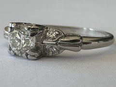 Art Deco 0.35-Carat Diamond Engagement Ring