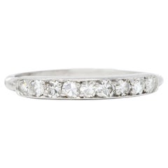 Art Deco 0.35 Carat Diamond Platinum Band Ring Circa 1930