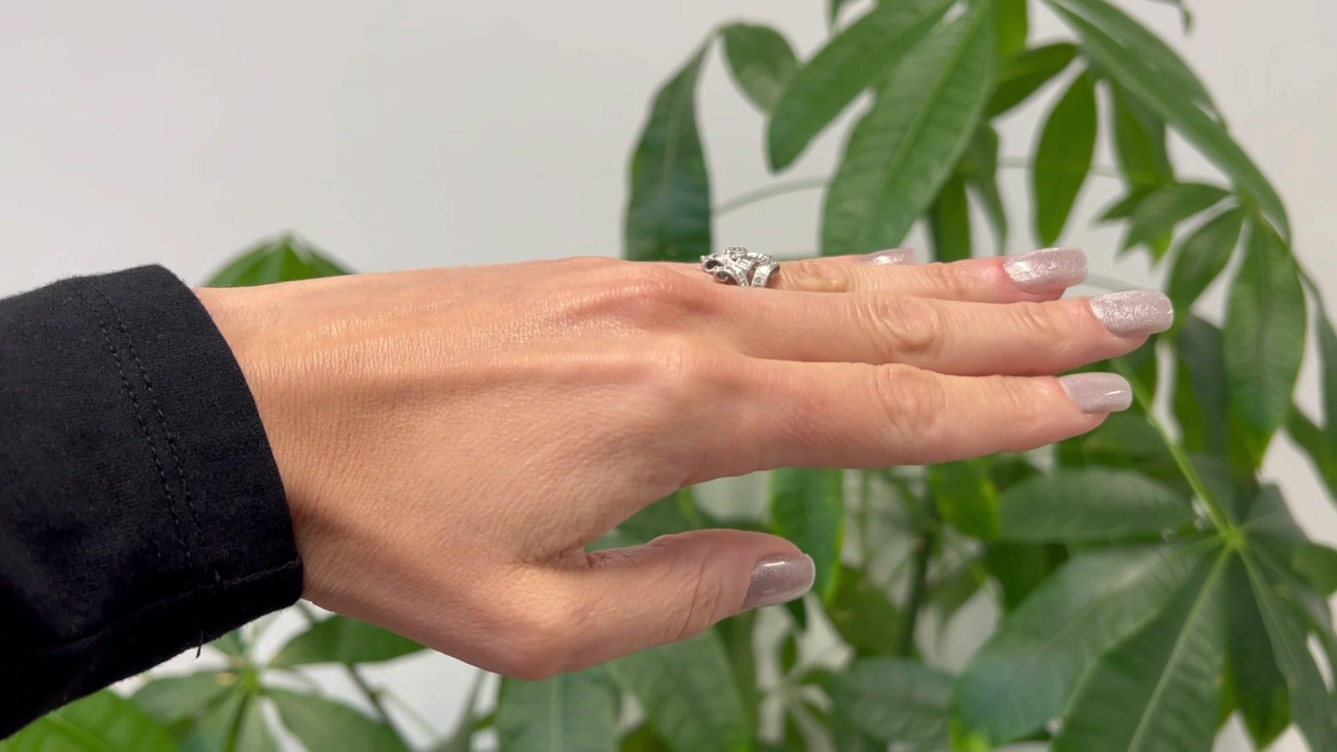 Art Deco 0.35 Karat Diamant-Platin-Ring (Brillantschliff)