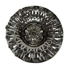 Art Deco Style 0.36 White Diamond 18 Karat White Gold Ring Art Deco Style 0.36 White Diamond 18 Karat White Gold Ring