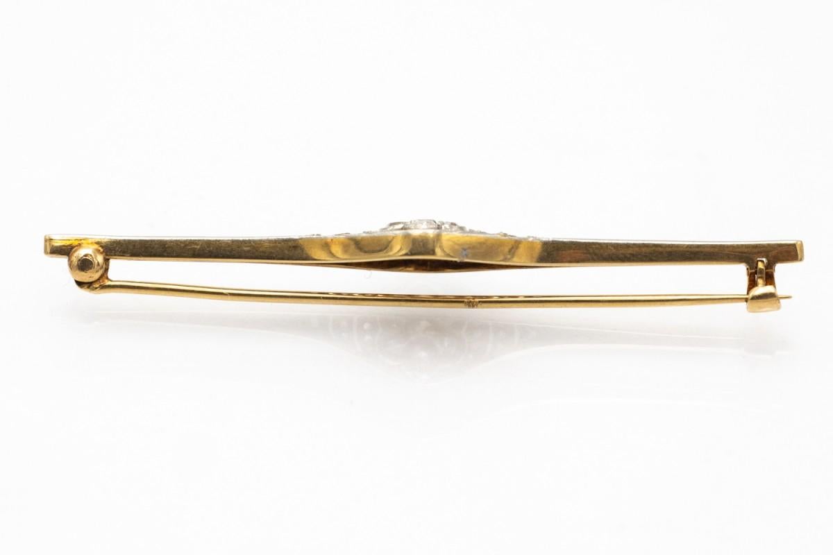 Old European Cut Art Deco 0.40ct diamond brooch, Western Europe, first half of the 20th cent. For Sale