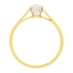 Art Deco 0.40 Carat Diamond Solitaire Ring, circa 1930s