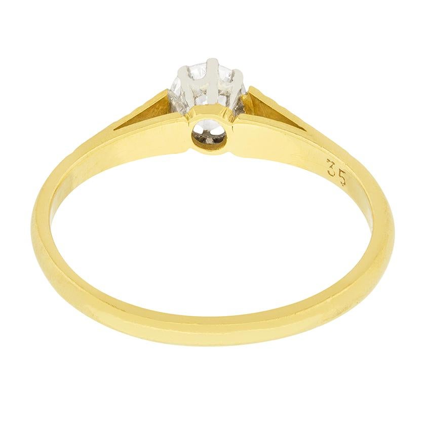 Art Deco 0.40 Carat Diamond Solitaire Ring, circa 1930s In Good Condition For Sale In London, GB