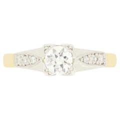 Art Deco 0.40ct Diamond Solitaire Ring, c.1930s