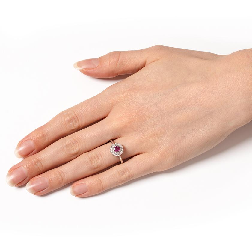Art-Déco-Cluster-Ring mit 0,40 Karat rosa Saphir und Diamant, ca. 1920er Jahre im Zustand „Gut“ im Angebot in London, GB
