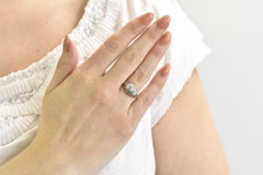 Art Deco 0.45 Carat Diamond and 19 Karat White Gold Filigree Ring