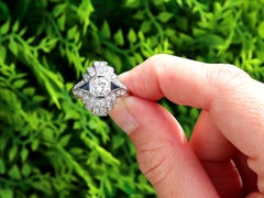 Art Deco 0.45 Carat Sapphire 1.75 Carat Diamond Platinum Dress Ring Circa 1920