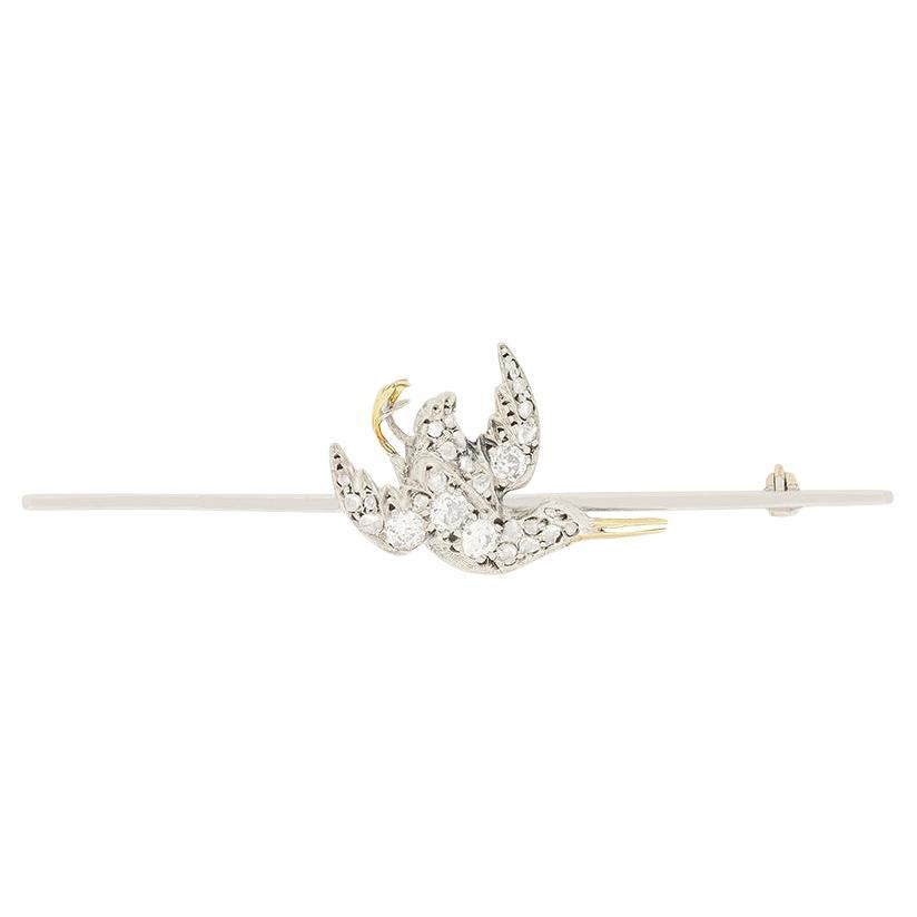Art Deco 0.47ct Diamond Bird Brooch, c.1920s