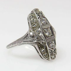 Art Deco 0.50 Carat Diamond Platinum Dinner Ring