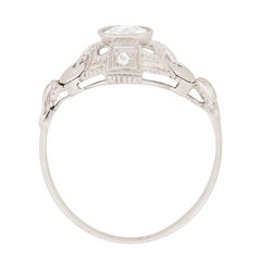 Art Deco 0.50 Carat Diamond Cluster Ring, circa 1920s