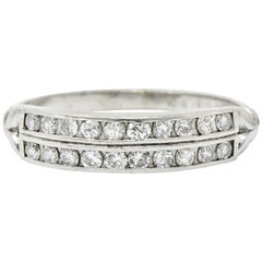 Art Deco 0.50 Carat Diamond Platinum Tulip Band Ring Art Deco 0.50 Carat Diamond Platinum Tulip Band Ring