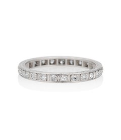 Platin-Eternity-Ring, Art déco, 0,50 Karat Diamant im Rundschliff, Art déco