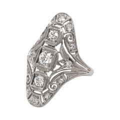 Art Deco 0.50 CTW Diamond Dinner Ring