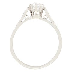 Art Deco 0.50ct Diamond Solitaire Ring, c.1920s
