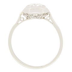 Art Deco 0.50ct Diamond Solitaire Ring, c.1930s