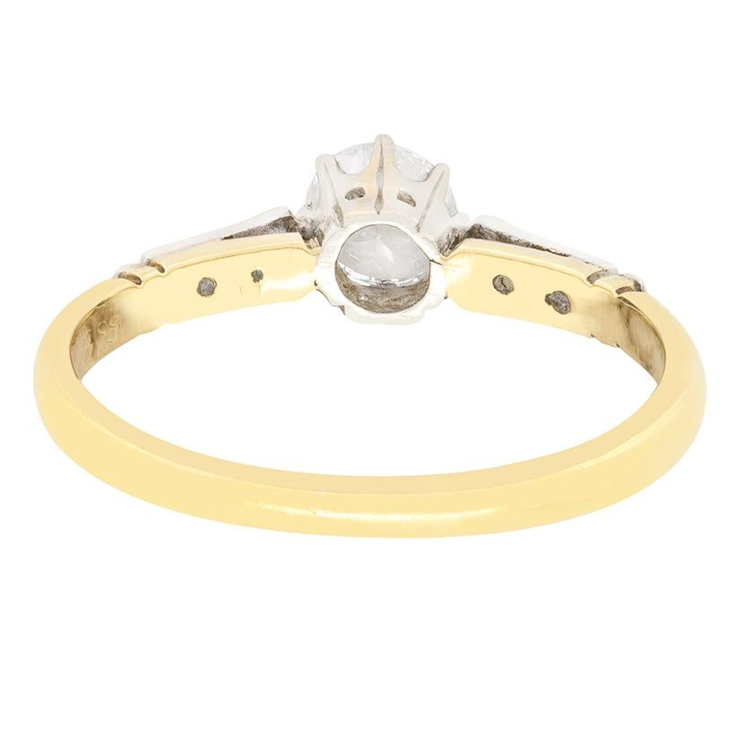 Bague solitaire Art déco en diamant 0,50 carat, c.1930 Bon état - En vente à London, GB
