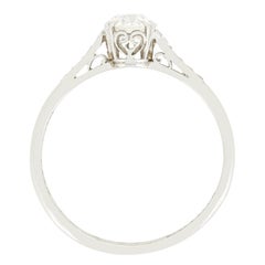 Art Deco 0.50ct Diamond Solitaire Ring, c.1934