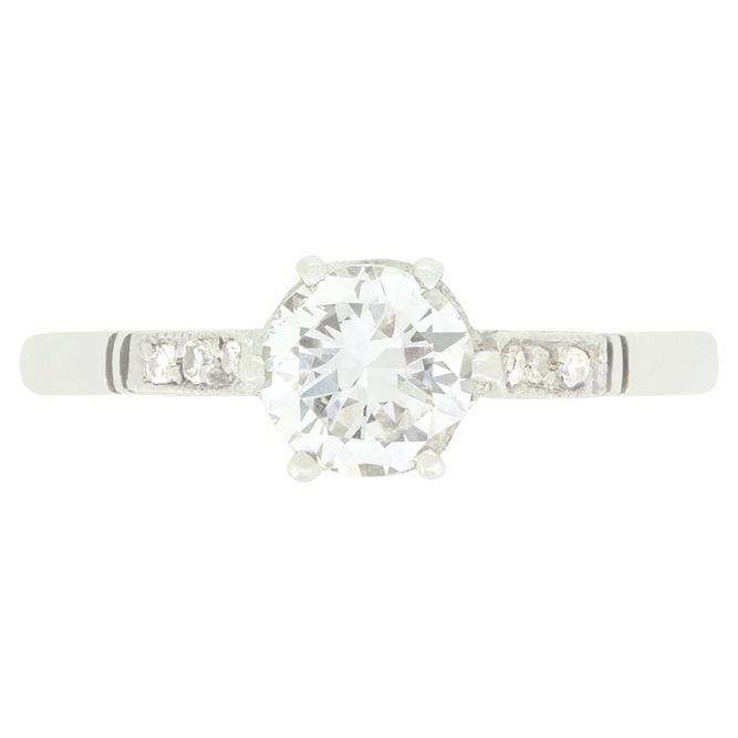 Art Deco 0.52ct Diamond Solitaire, c.1920s