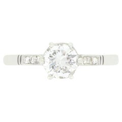 Solitaire Art déco en diamants 0,52 carat, c. 1920
