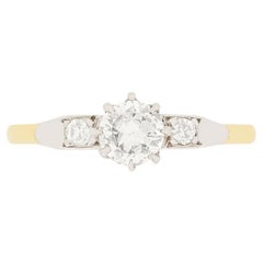 Bague solitaire Art déco avec diamant 0,54 carat, c. 1920