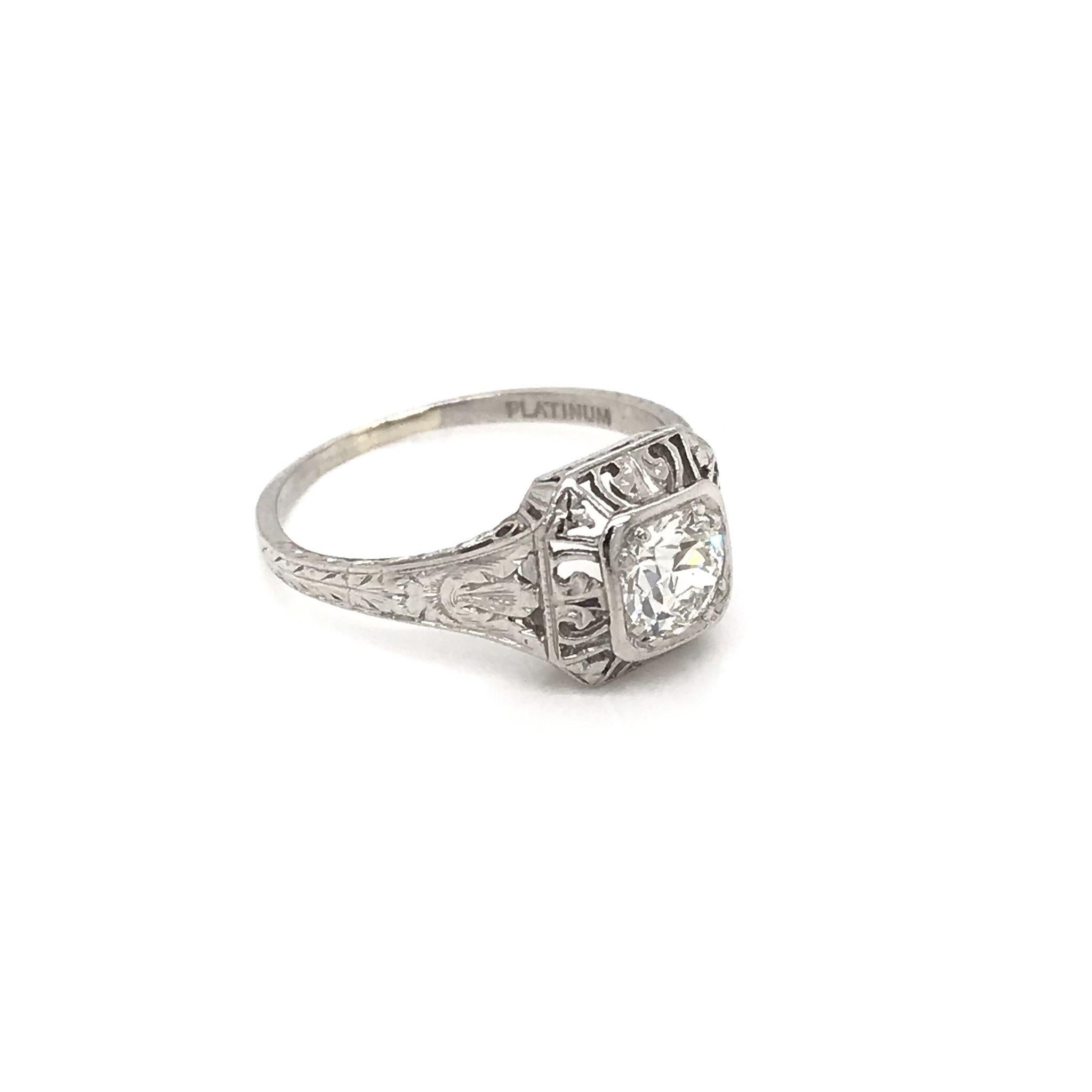 platinum filigree ring